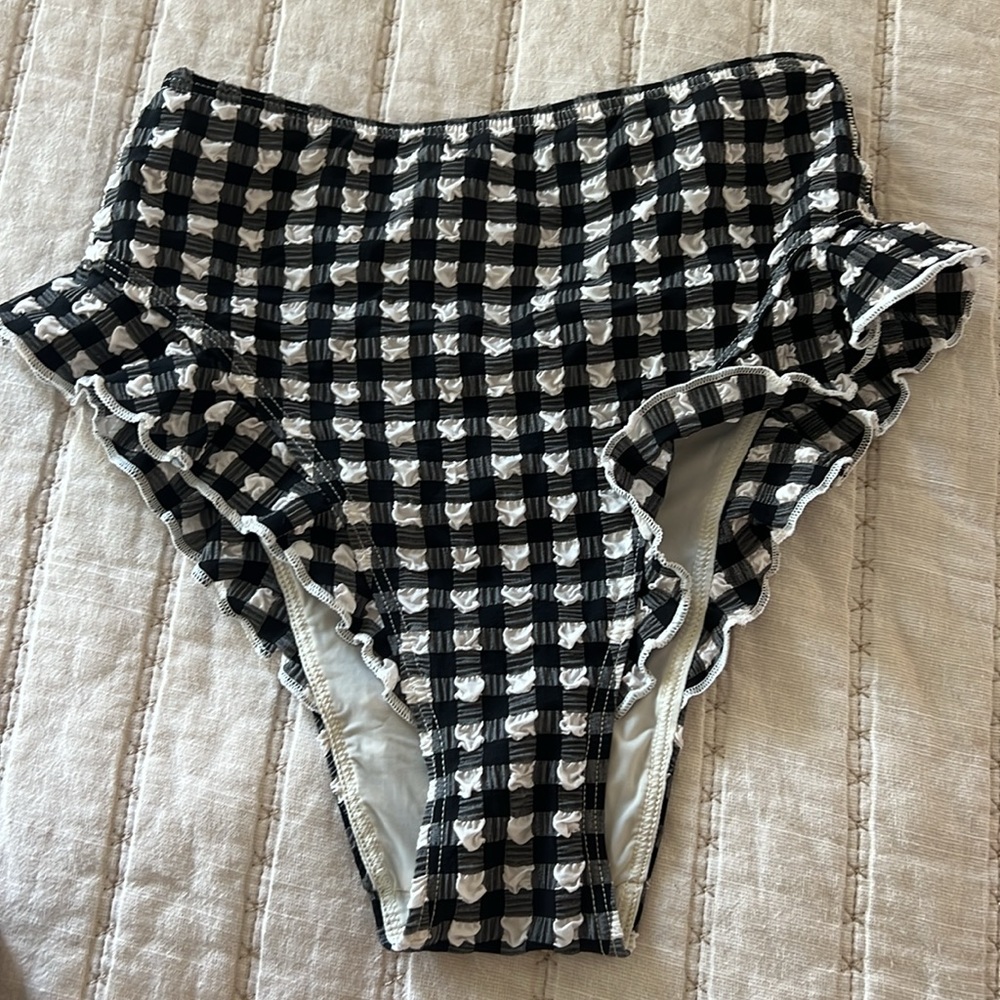 Solid and striped swim suit bottom